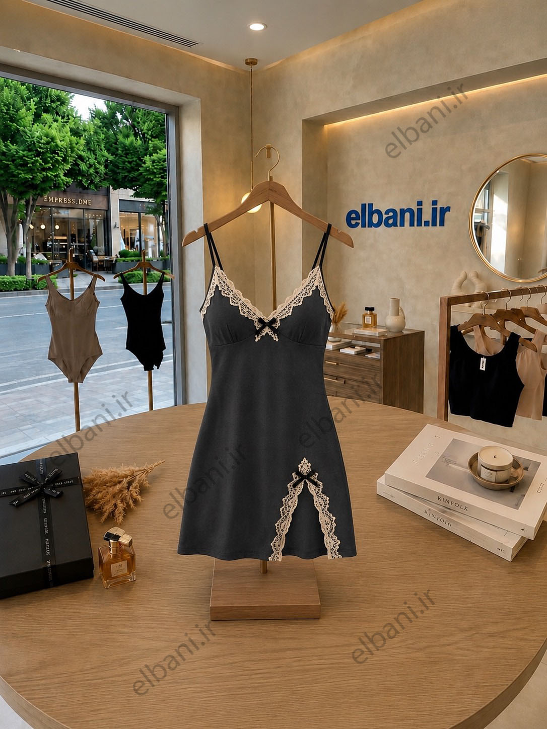 لباس خواب پیراهنی ملانژ کد 4029
