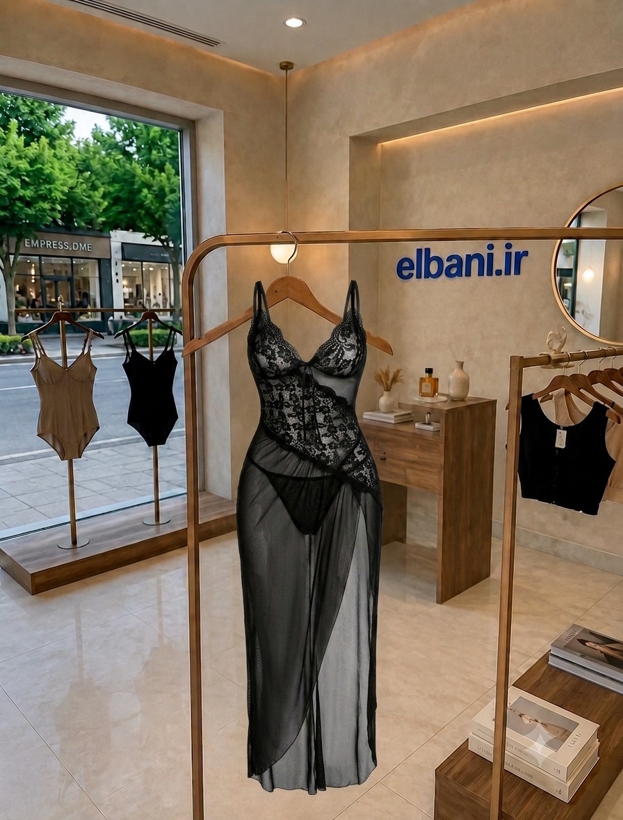 لباس خواب فانتزی بلند هارنی کد 9039 -Sleepwear-harny