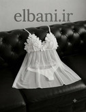 لباس خواب زنانه گلدار (شکوفه ای) سفید کد 8001