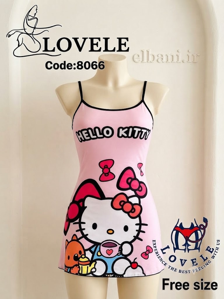 Sleepwearلباس خواب سارافن فانتزی hello kitty