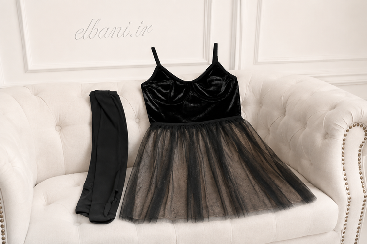 Sleepwearلباس خواب مخمل و تور به همراه ساق دست1587/ ال بانی / elbani
