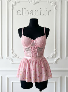 Sleepwearلباس خواب زنانه عروسکی گلدار (فنردار)5255