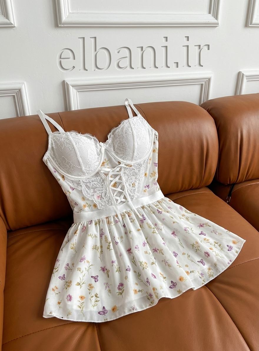 Sleepwearلباس خواب زنانه عروسکی گلدار (فنردار)5255
