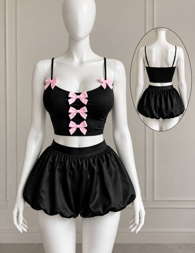 لباس خواب کاستوم ست تاپ و دامن فانتزی Sleepwear-custom