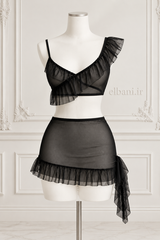 Sleepwearلباس خواب فانتزی تاپ و دامن زنانه 1754