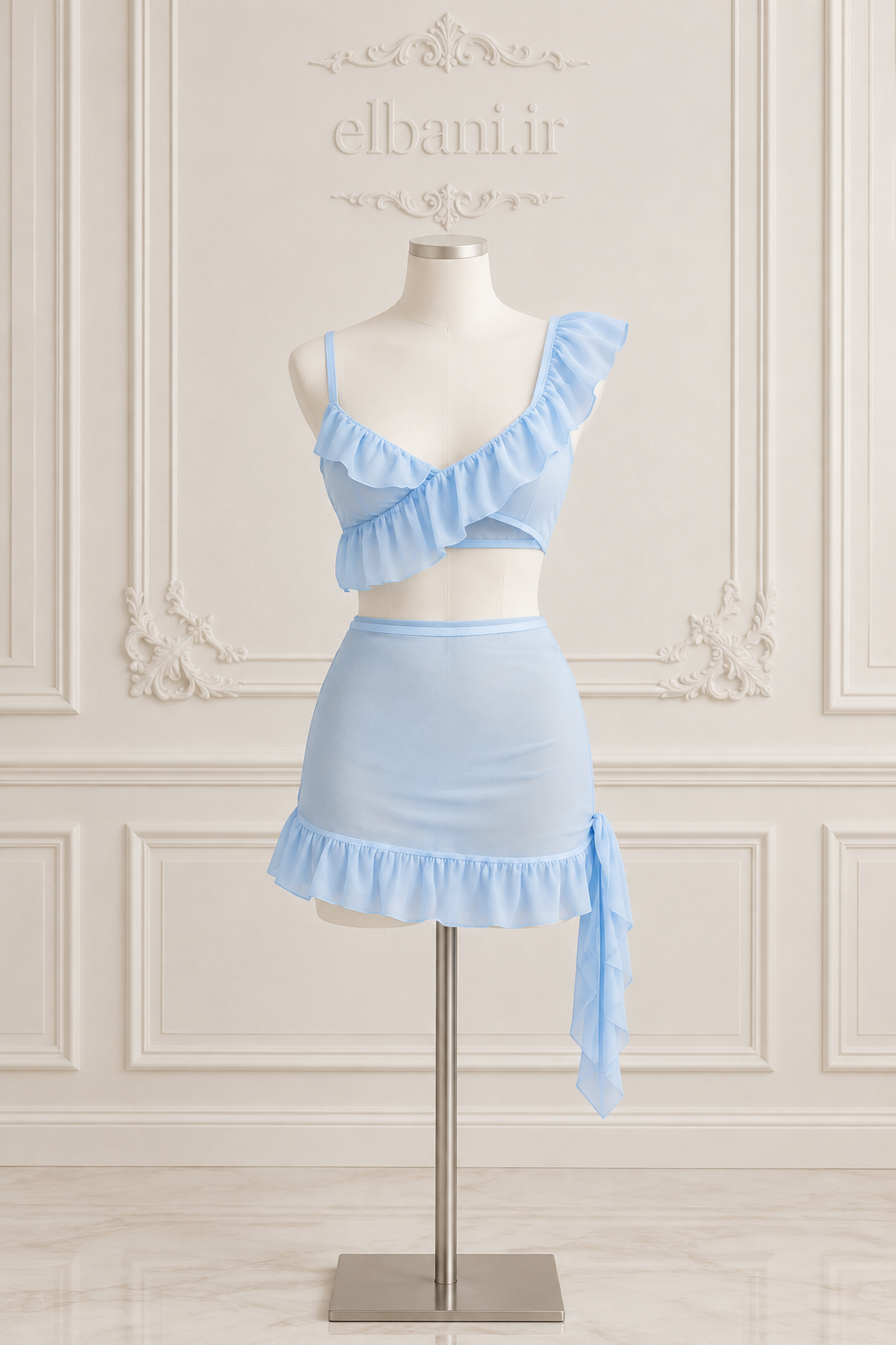 Sleepwearلباس خواب فانتزی تاپ و دامن  زنانه 1754